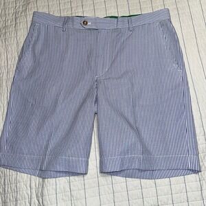 F&G Tech‎ Fairway Greene Mens 35 Blue & White Seersucker Golf Shorts
